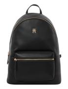 Th Logotape Backpack Reppu Laukku Black Tommy Hilfiger