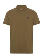 Millers River Pique Short Sleeve Polo Dark Olive Tops Polos Short-slee...