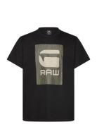 Burger Box Rain Loose R T Tops T-shirts Short-sleeved Black G-Star RAW