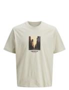 Jorvesterbro Picture Tee Ss Crew Jnr Tops T-shirts Short-sleeved Cream...