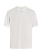 Nano Logo Interlock T-Shirt Tops T-shirts Short-sleeved White Calvin K...