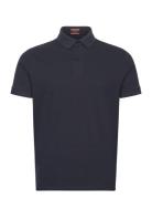 City Pique Polo Tops Polos Short-sleeved Navy Superdry