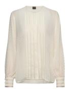 C_Bhome Tops Blouses Long-sleeved Cream BOSS