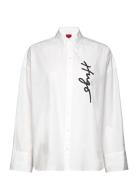 Exifa Tops Shirts Long-sleeved White HUGO