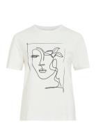 Visybilla O-Neck S/S T-Shirt/Pb Tops T-shirts & Tops Short-sleeved Whi...