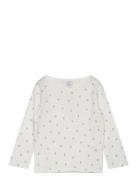 Top L S Pointelle Aop Tops T-shirts Long-sleeved T-shirts White Lindex