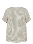 Sc-Palermo Tops Blouses Short-sleeved Cream Soyaconcept