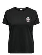 Carbrinna Life Ss Reg Tee Jrs Tops T-shirts & Tops Short-sleeved Black...