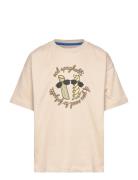 Tnnocchci Os S_S Tee Tops T-shirts Short-sleeved Beige The New