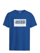 Jcologan Tee Ss Crew Neck Sn Mni Tops T-shirts Short-sleeved Blue Jack...