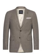 H-Hutson-224 Suits & Blazers Blazers Single Breasted Blazers Beige BOS...