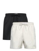 2Pk Medium Drawstring Uimashortsit Black Calvin Klein