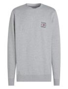 Hilfiger Stack Sweatshirt Tops Sweat-shirts & Hoodies Sweat-shirts Gre...