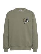 Wader Sweatshirt Tops Sweat-shirts & Hoodies Sweat-shirts Khaki Green ...