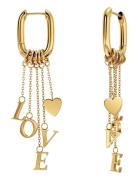 Love Note Hoops Accessories Jewellery Earrings Hoops Gold Edblad