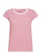 Organic Favorite Stripe Teasy Tops T-shirts & Tops Short-sleeved Red M...