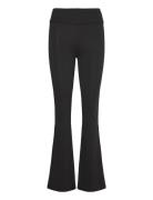 Soft Touch Folded Trouser Bottoms Trousers Flared Black Gina Tricot