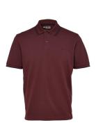 Slhdante Sport Ss Polo Noos Tops Polos Short-sleeved Burgundy Selected...