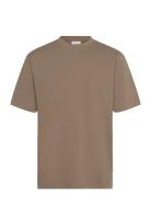 O-Neck Tee Over S/S Tops T-shirts Short-sleeved Khaki Green Lindbergh