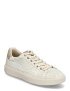 Women Lace-Up Matalavartiset Sneakerit Tennarit Cream Tamaris