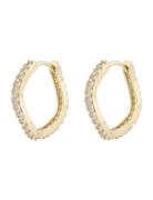 Sally Ring Ear G/Clear Accessories Jewellery Earrings Hoops Gold SNÖ O...