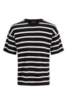 Jjeemil Knit Tee Ss Ln Tops T-shirts Short-sleeved Black Jack & J S