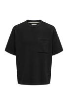 Onsgary Life Ovz 12 Ss Crew Knit Tops T-shirts Short-sleeved Black ONL...