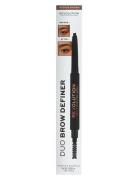 Makeup Revolution Duo Brow Definer Pencil Kulmakynä Meikki Brown Revol...