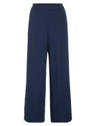 Viperis Wide Hw Pant/Dc/Ka Bottoms Trousers Wide Leg Navy Vila