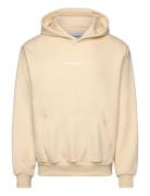 Essentials Puff Logo Hoodie Tops Sweat-shirts & Hoodies Hoodies Cream ...