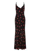 Monroe Cowl Neck Maxi Dress Maksimekko Juhlamekko Black Bardot