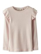 Nmfrachel Nan Ls Slim Top Lil Tops T-shirts Long-sleeved T-shirts Pink...