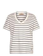 Mmnani V-Ss Stripe Tee Tops T-shirts & Tops Short-sleeved Navy MOS MOS...