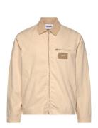 Classic Zip Up Workwear Jacket Ohut Takki Beige SIXTH JUNE