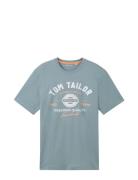 Logo Tee Tops T-shirts Short-sleeved Blue Tom Tailor