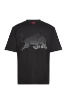 Dricard_Rb Tops T-shirts Short-sleeved Black HUGO