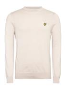 Cotton Merino Crew Neck Jumper Tops Knitwear Round Necks Cream Lyle & ...