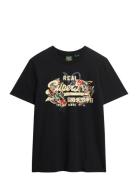 Vl Tokyo Relaxed Tee Tops T-shirts Short-sleeved Black Superdry