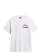 Cl Great Outdoors Chest Tee Tops T-shirts Short-sleeved White Superdry