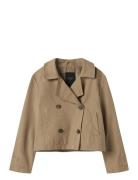 Nkfmadelin Trench Coat Short Ohut Takki Kuoritakki Beige Name It