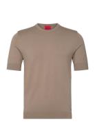 San Carl-Cv Tops T-shirts Short-sleeved Brown HUGO