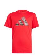 J Tr-Es Cam Te Tops T-shirts Short-sleeved Red Adidas Sportswear