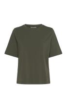 Perfect Boxy T-Shirt Tops T-shirts & Tops Short-sleeved Khaki Green We...