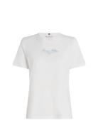 Reg Script C-Nk Tee Ss Tops T-shirts & Tops Short-sleeved White Tommy ...