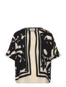 Carnicon Life Ss Top Aop Tops Blouses Short-sleeved Black ONLY Carmako...