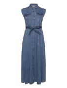 Sinan Denim Dress Polvipituinen Mekko Blue Twist & Tango