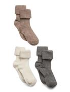 Cotton Rib Baby Socks - 3-Pack Sukat Beige Mp Denmark