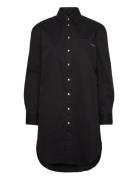 Cotton Relaxed Shirt Dress Lyhyt Mekko Black Calvin Klein Jeans