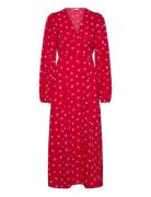 Balloon Sleeve Maxi Dress Maksimekko Juhlamekko Red Bubbleroom