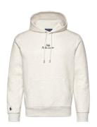 Logo Double-Knit Hoodie Tops Sweat-shirts & Hoodies Hoodies Cream Polo...